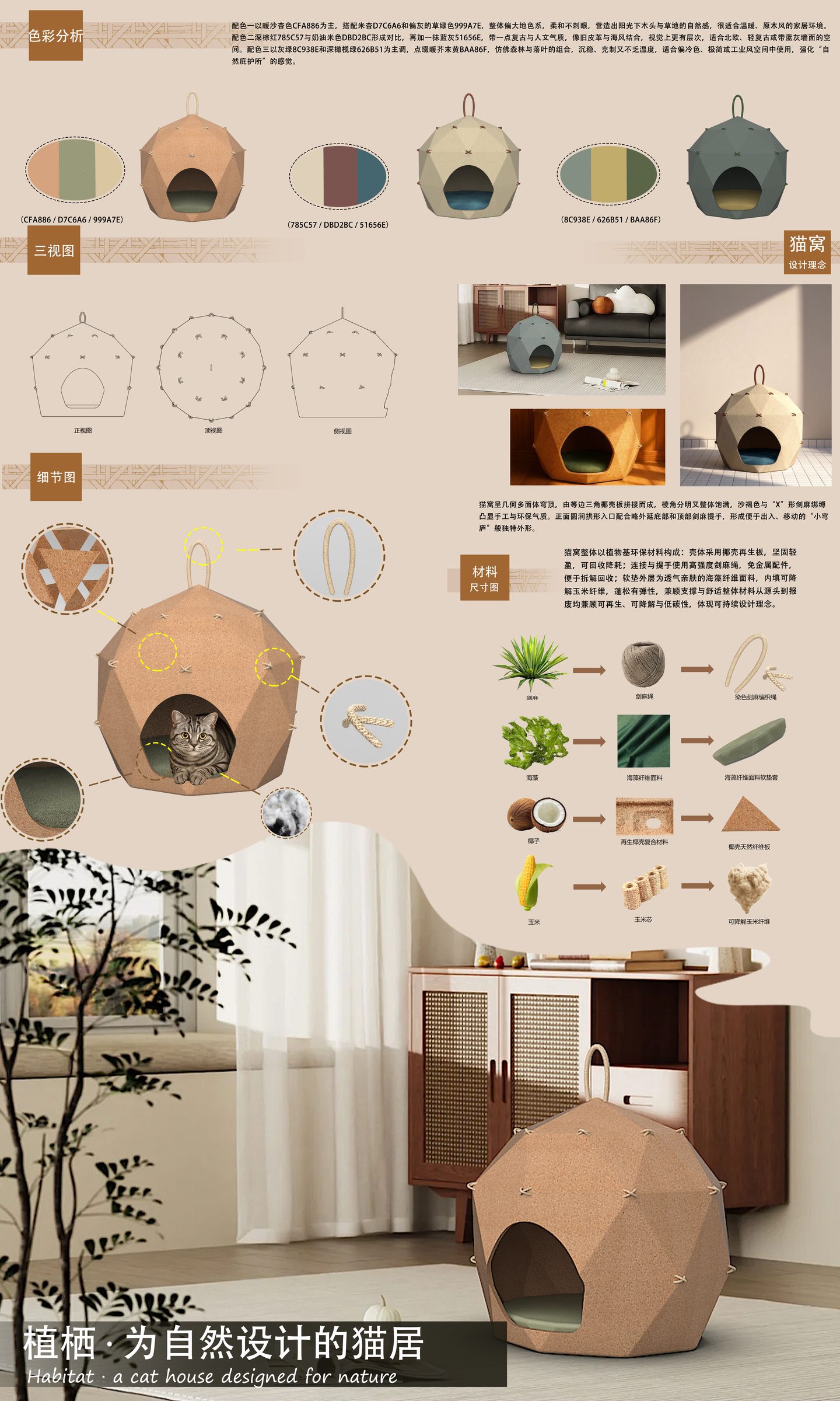 植栖猫窝设计展板二