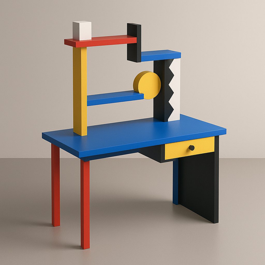 Geometric 孟菲斯 writing desk