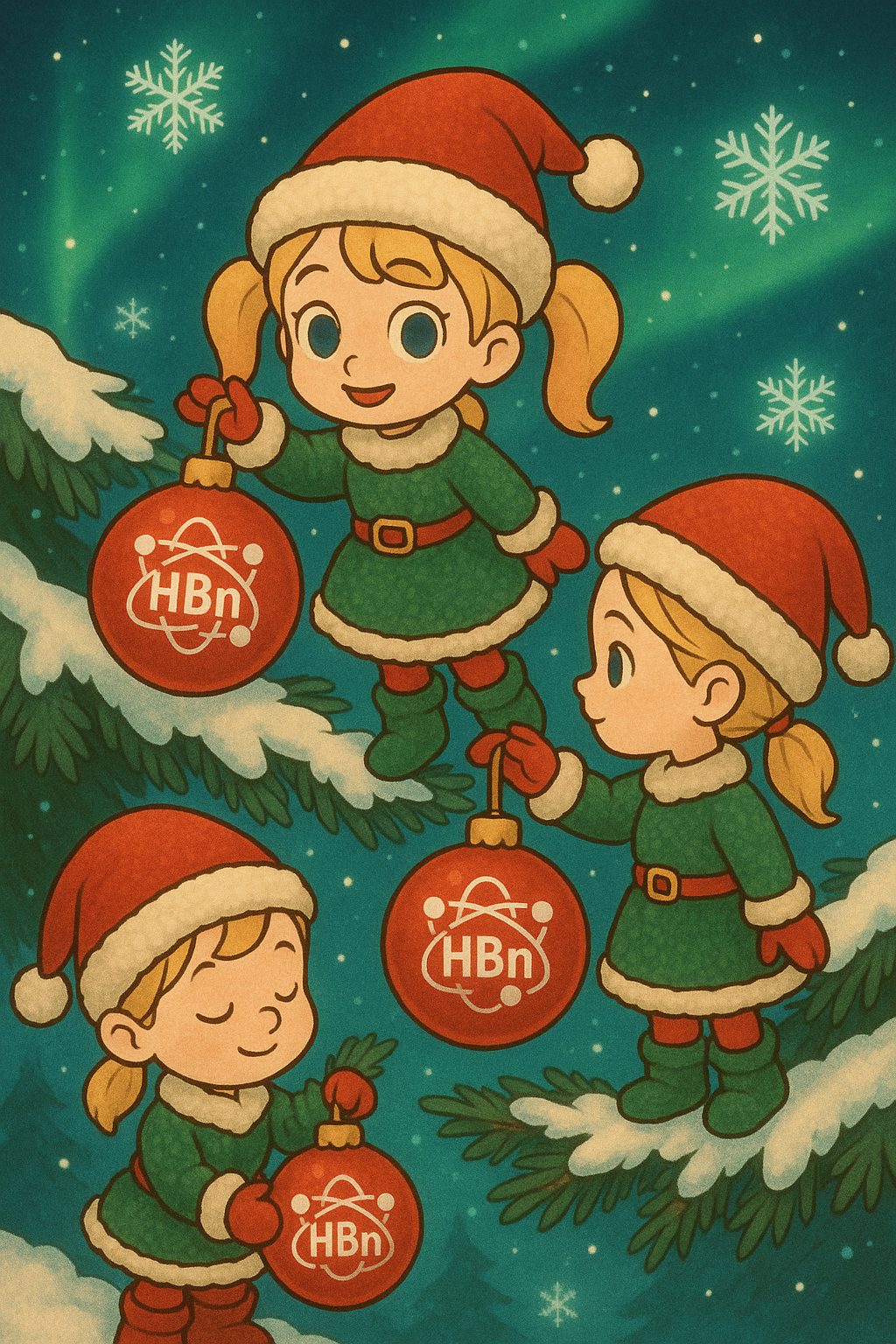 HBN Christmas character world illustration